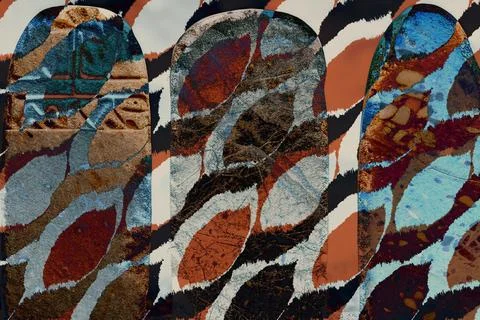 Geometry repeat pattern with texture background,colorful pattern work 스톡 일러스트