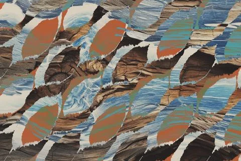 Geometry repeat pattern with texture background,colorful pattern work Stock Illustration