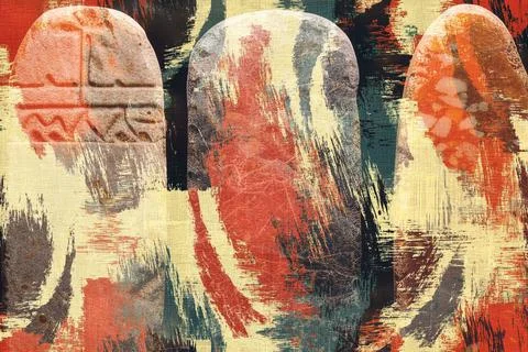 Geometry repeat pattern with texture background,colorful pattern work Illustrazione stock