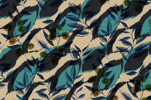 Geometry repeat pattern with texture background,colorful pattern work Stock Illustration