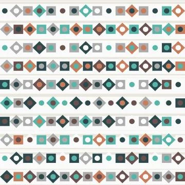 Geometry rhombus vector seamless pattern Stock Illustration