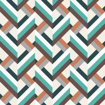 Geometry rhombus vector seamless pattern Stock Illustration