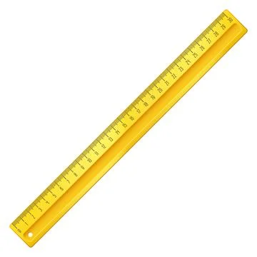 Geometry ruler. School tool. Centimeter measure instrument Stock Illustration