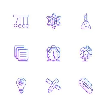 Geometry , science , education , studies , eps icons set vector Illustrazione stock