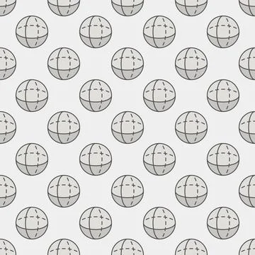 Geometry Science vector creative seamless pattern. Sphere background Stock Illustration