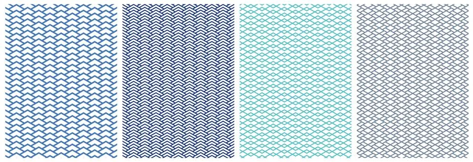 Geometry seamless line grid pattern on white background. Simple geometric motive Stock Illustration