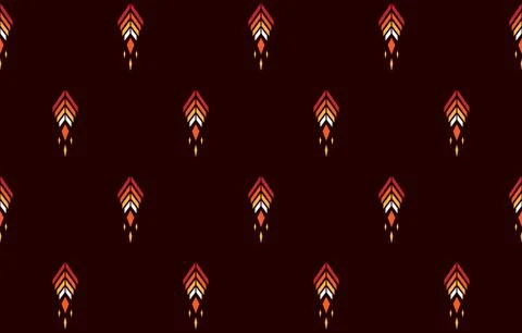 Geometry seamless pattern. Design for  fabric, boho, carpet, ikat, tribal, .. Stock Illustration