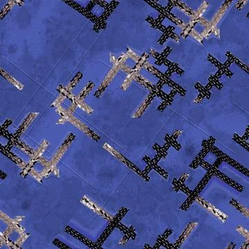 Geometry, seamless, pattern, golden, sequins. Stock Illustration