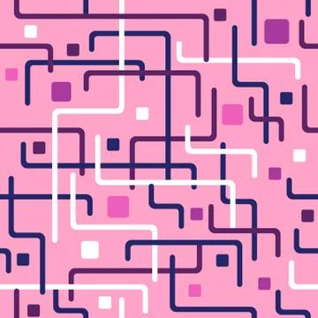 Geometry seamlessly background with lines and rectangles. Stock Illustration