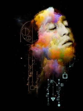 Geometry of Self. Illustrazione stock