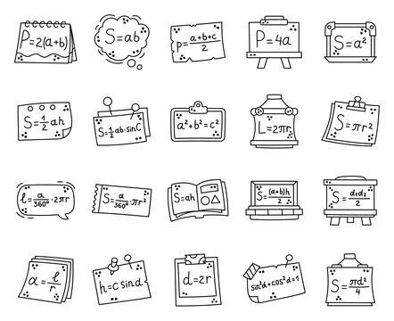 Geometry set featuring rectangle Stock Illustration