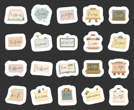 Geometry set featuring rectangle Stock Illustration