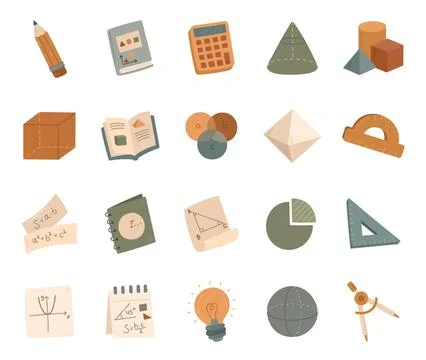Geometry set in scandinavian style Stock Illustration