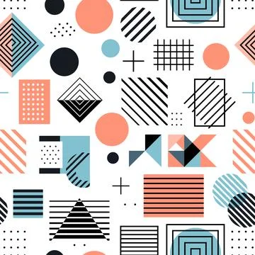 Geometry shape seamless pattern background Stock Illustration