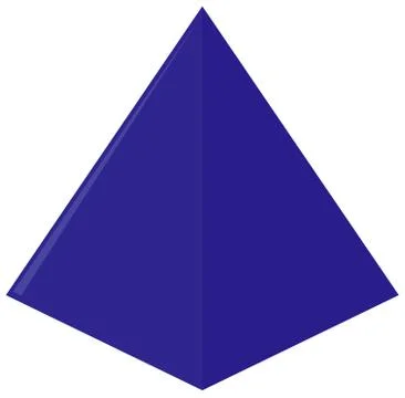 Geometry shape of triangle in blue 스톡 일러스트