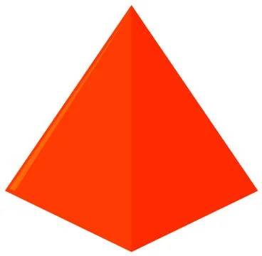 Geometry shape of triangle in orange 스톡 일러스트
