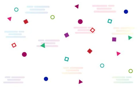 Geometry shapes scatter abstract background vector illustration Stock Illustration