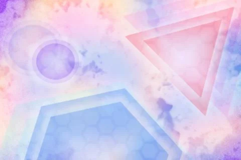 Geometry simple figures abstract background. Circle, triangle, polygon forms Stock Illustration