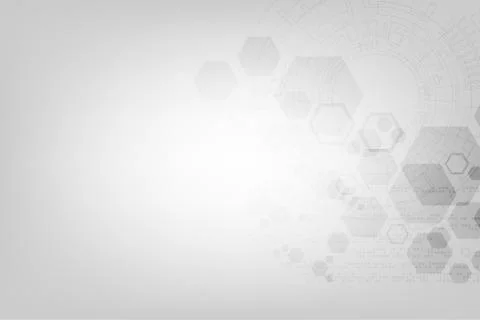 Geometry in technology concept on a gray background. Stock Illustration