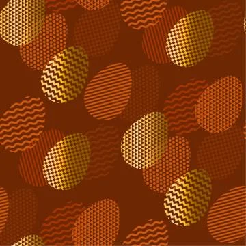 Geometry textured Easter egg seamless pattern イラスト素材