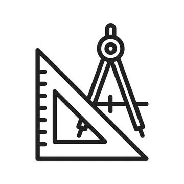 Geometry Tools icon vector image. Suitable for mobile apps, web apps and print Stock Illustration