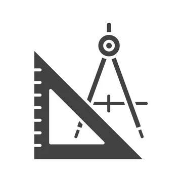 Geometry Tools icon vector image. Stock Illustration