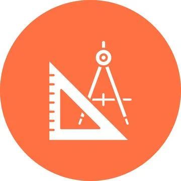 Geometry Tools icon vector image. Stock Illustration