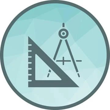 Geometry Tools icon vector image. Stock Illustration