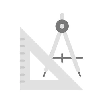 Geometry Tools icon vector image. Stock Illustration