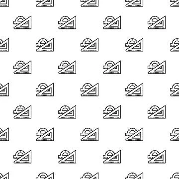 Geometry tools seamless pattern for education and drafting Illustrazione stock