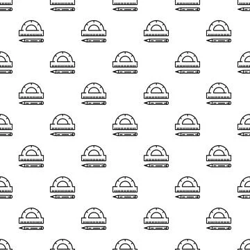 Geometry tools stationery pattern for education and drafting イラスト素材