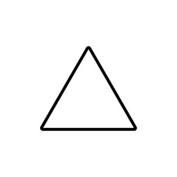 Geometry, Triangle icon. Vector illustration, flat design. Stock Illustration