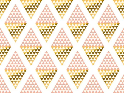 Geometry triangle pattern. gold stylized vector illustration. Art Nouveau sea イラスト素材