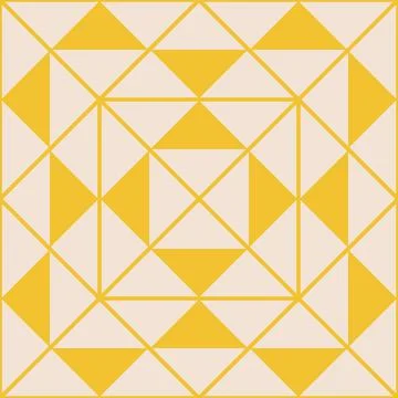 Geometry triangle shape seamless pattern yellow beige design Stock Illustration