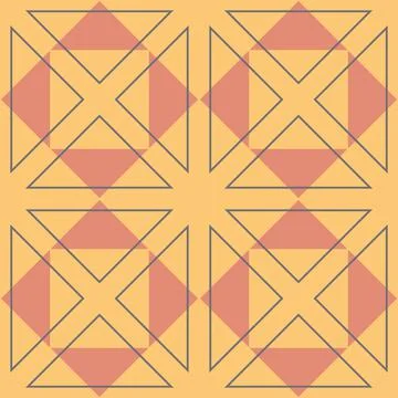 Geometry triangle shape seamless pattern yellow contrast design Stock Illustration