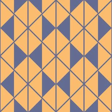 Geometry triangle shape seamless pattern yellow beige delicate color Stock Illustration