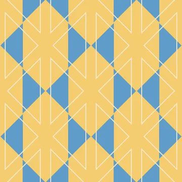 Geometry triangle shape seamless pattern yellow design Stock Illustration