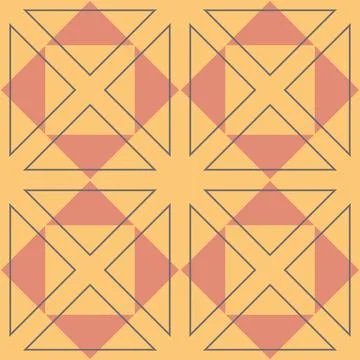 Geometry triangle shape seamless pattern yellow contrast design Illustrazione stock