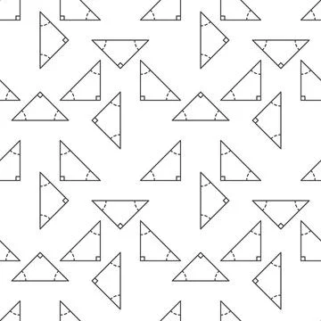 Geometry Triangle vector outline concept minimal seamless pattern Stock Illustration
