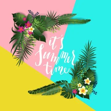 Geometry tropic card Stock Illustration