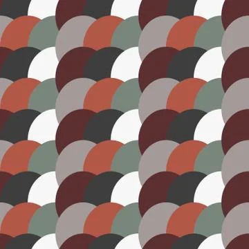 Geometry vector pattern. circle seamless ornament Illustrazione stock