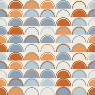 Geometry vector pattern. circle seamless ornament Illustrazione stock