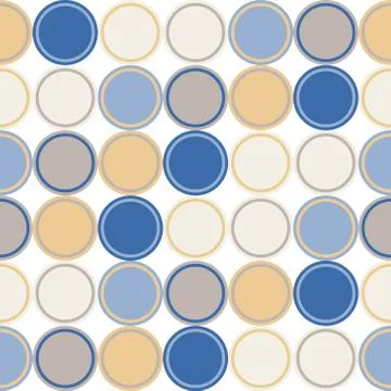 Geometry vector pattern. circle seamless ornament Stock Illustration