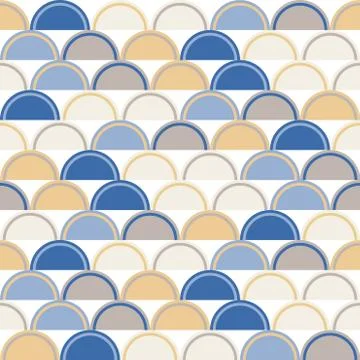 Geometry vector pattern. circle seamless ornament Stock Illustration