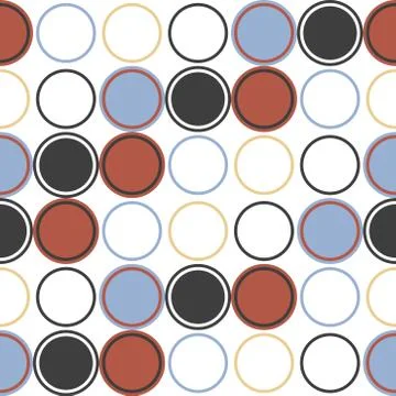 Geometry vector pattern. circle seamless ornament Stock Illustration