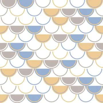 Geometry vector pattern. circle seamless ornament Stock Illustration