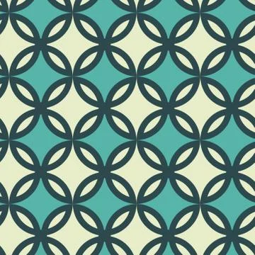 Geometry vector pattern. circle seamless ornament Stock Illustration