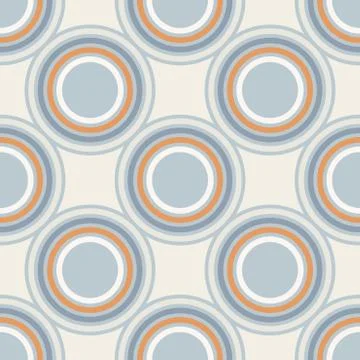 Geometry vector pattern. circle seamless ornament Stock Illustration