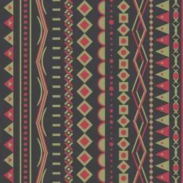 Geometry vector pattern. triangle seamless ornament Illustrazione stock