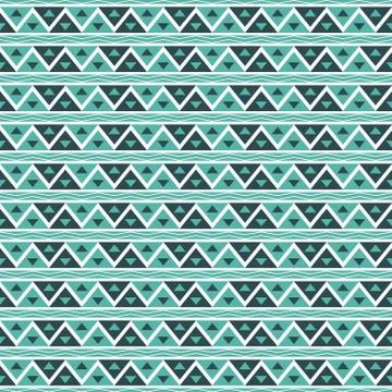 Geometry vector pattern. triangle seamless ornament Illustrazione stock